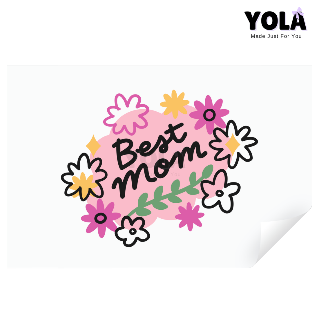 Frosted Glass can-Best Mom Floral