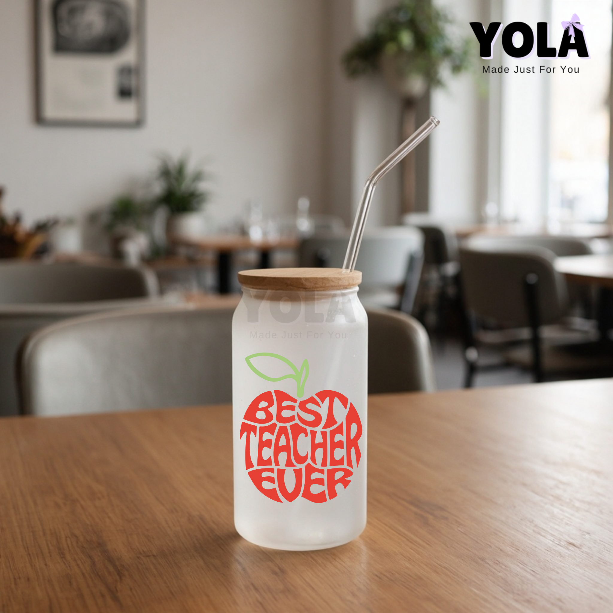 Frosted Glass can-Best Teacher ever