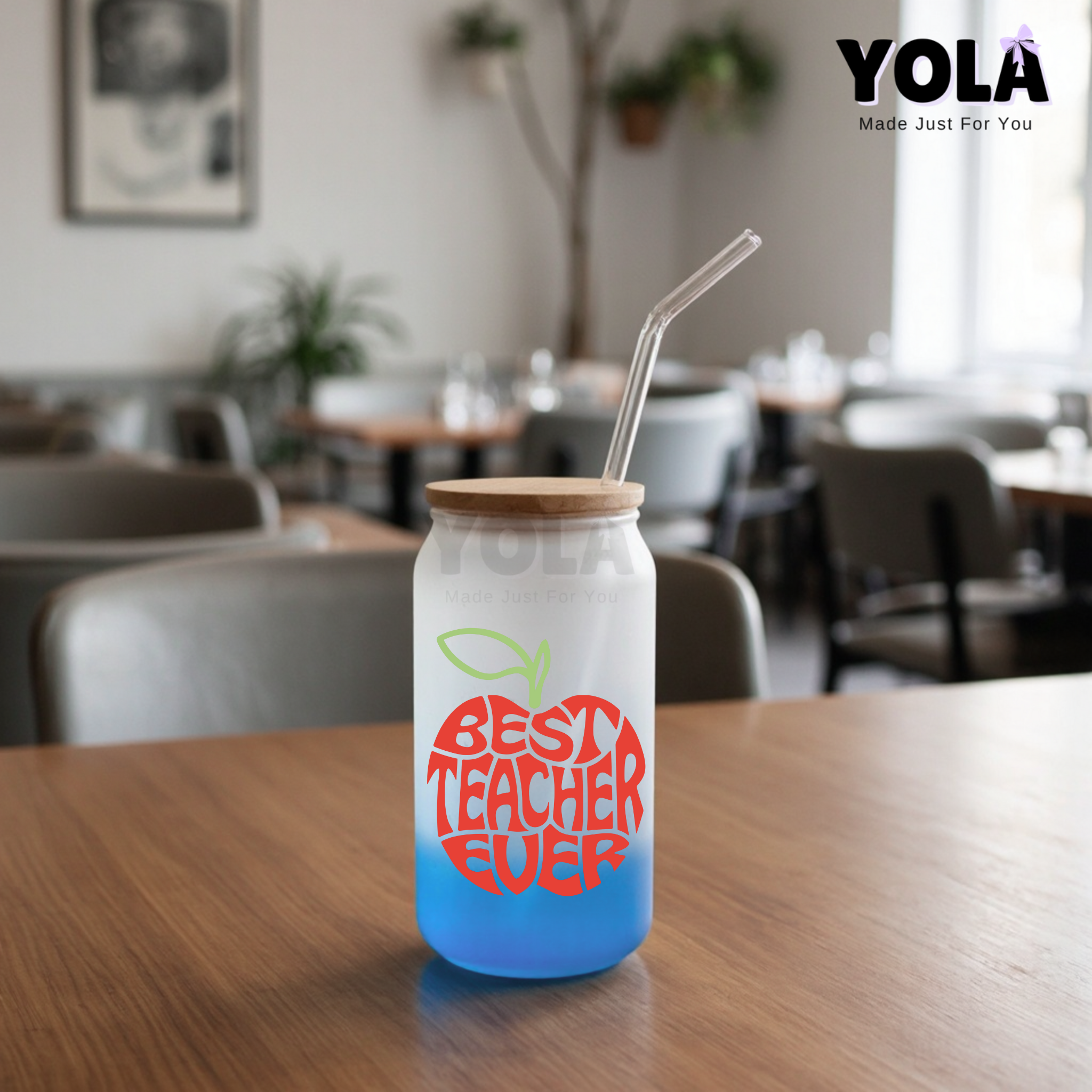 Frosted Glass can-Best Teacher ever