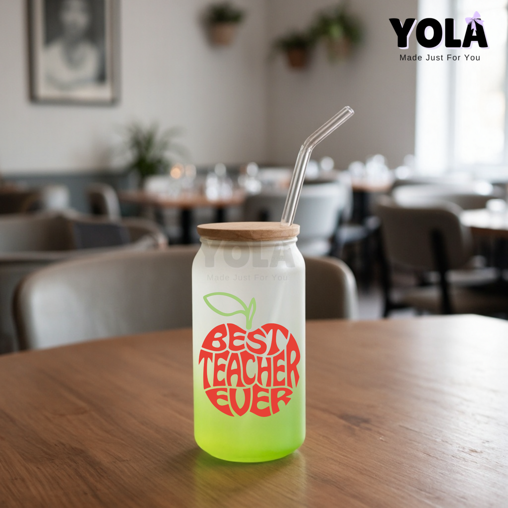 Frosted Glass can-Best Teacher ever