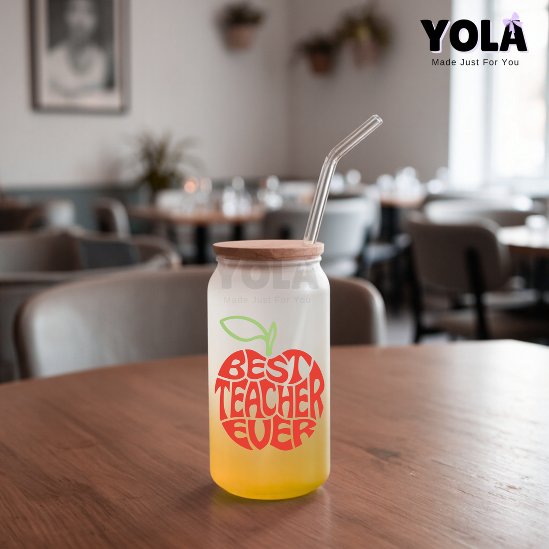 Frosted Glass can-Best Teacher ever