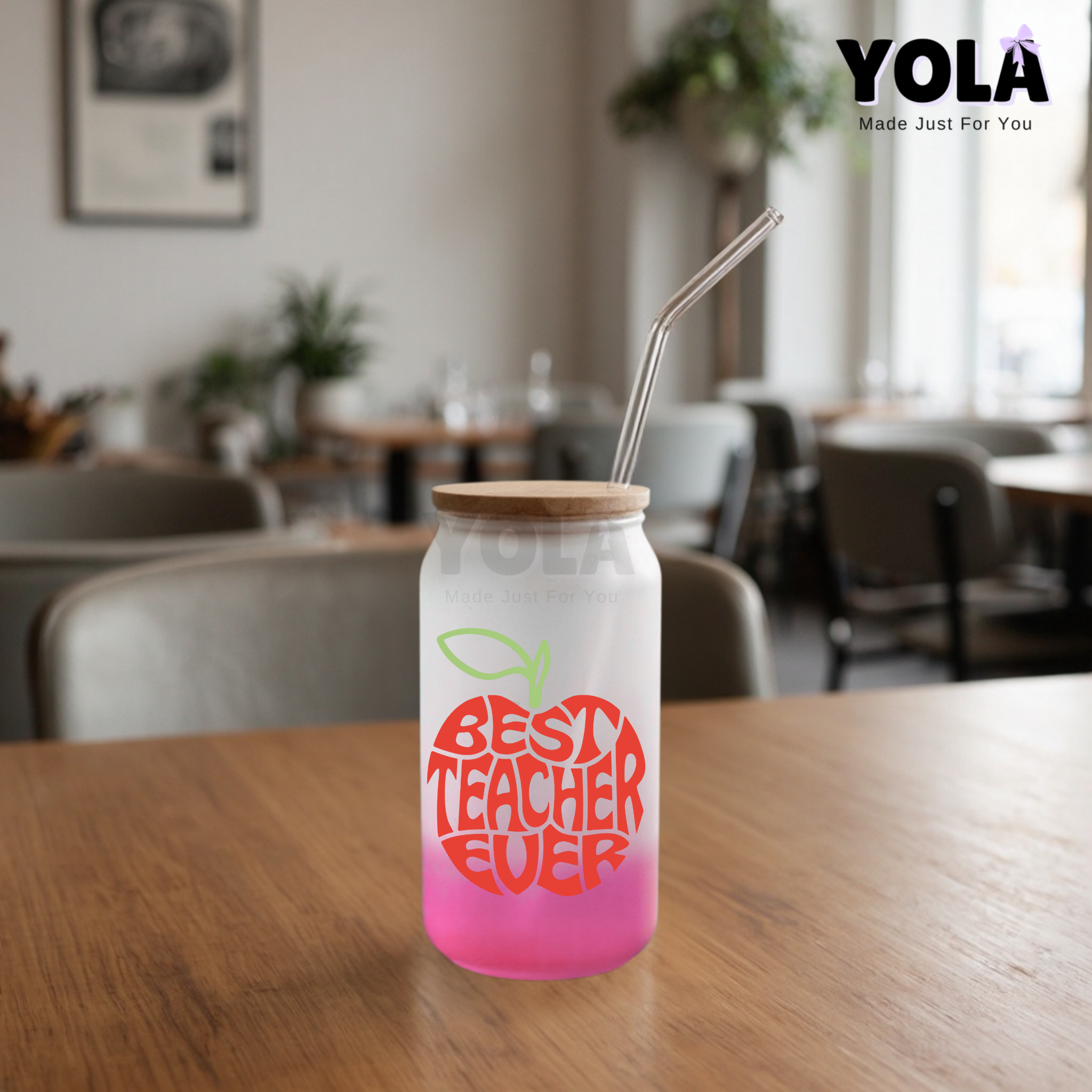 Frosted Glass can-Best Teacher ever